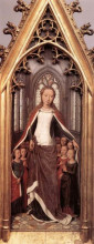 Репродукция картины "св. урсула и богородица (рака св. урсулы)" художника "мемлинг ганс"