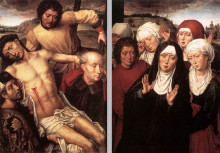 Репродукция картины "снятие со креста (диптих)" художника "мемлинг ганс"