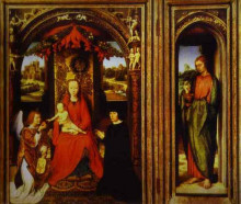 Картина "алтарь иоанна крестителя и иоанна богослова" художника "мемлинг ганс"