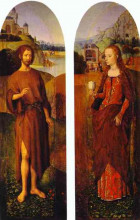 Картина "иоанн креститель и мария магдалина (крылья триптиха)" художника "мемлинг ганс"