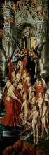 Копия картины "страшный суд (левое крыло триптиха: праведники у ворот рая со св. петром)" художника "мемлинг ганс"