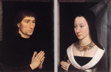 Копия картины "томмазо портинари и его жена" художника "мемлинг ганс"