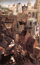 Репродукция картины "сцены из страстей христовых (левая панель)" художника "мемлинг ганс"