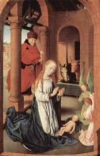Репродукция картины "рождество (левое крыло триптиха поклонение волхвов)" художника "мемлинг ганс"