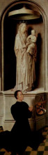 Репродукция картины "страшный суд (с закрытыми створками: доноры анджело ди якопо тани, его жена, катерина де танальи, ниже мадонна с младенцем и св. михаил)" художника "мемлинг ганс"