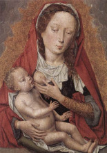 Картина "богородица с младенцем" художника "мемлинг ганс"
