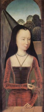 Репродукция картины "портрет молодой женщины" художника "мемлинг ганс"