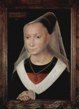 Репродукция картины "портрет молодой женщины" художника "мемлинг ганс"