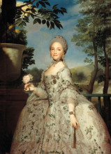 Репродукция картины "mar&#237;a luisa of parma, princess of asturias" художника "менгс антон рафаэль"