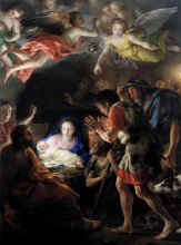 Копия картины "the adoration of the shepherds" художника "менгс антон рафаэль"