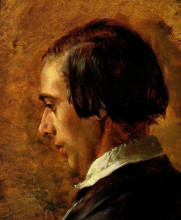 Репродукция картины "portrait of menzel&#39;s brother richard" художника "менцель адольф фон"