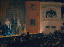 Репродукция картины "th&#233;&#226;tre du gymnase in paris" художника "менцель адольф фон"