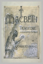 Копия картины "projet de frontispice pour macbeth" художника "мерсон люк-оливье"