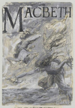 Копия картины "projet de frontispice pour macbeth" художника "мерсон люк-оливье"