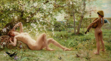 Репродукция картины "springtime awakening" художника "мерсон люк-оливье"