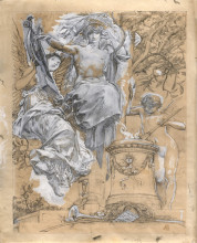 Репродукция картины "illustration project for the ‘ trophées’ of josé maria de heredia" художника "мерсон люк-оливье"