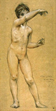 Копия картины "young naked girl" художника "мерсон люк-оливье"