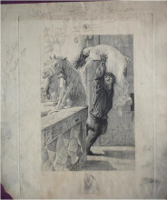 Копия картины "quasimodo rescuing esmeralda" художника "мерсон люк-оливье"
