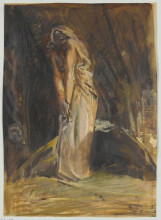 Репродукция картины "projet d&#39;illustration pour macbeth - lady macbeth somnambule" художника "мерсон люк-оливье"