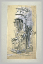 Копия картины "projet d&#39;illustration pour macbeth-7" художника "мерсон люк-оливье"