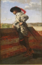 Копия картины "on a terrace" художника "месонье жан-луи-эрнест"