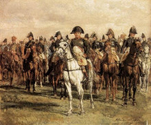 Картина "napoleon and his staff" художника "месонье жан-луи-эрнест"
