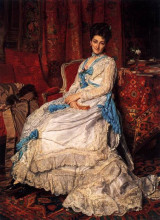 Репродукция картины "portrait of marquesa de manzanedo" художника "месонье жан-луи-эрнест"