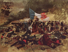 Репродукция картины "the siege of paris in 1870" художника "месонье жан-луи-эрнест"