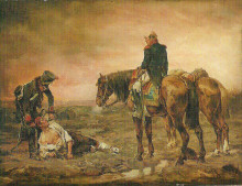 Картина "relief after the battle" художника "месонье жан-луи-эрнест"