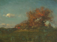 Копия картины "the fire of autumn" художника "меткалф уиллард"