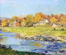 Копия картины "late afternoon in october" художника "меткалф уиллард"