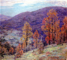 Репродукция картины "autumn glory" художника "меткалф уиллард"