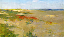 Копия картины "on the suffolk coast" художника "меткалф уиллард"
