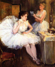 Копия картины "the ballet dancers aka the dressing room" художника "меткалф уиллард"