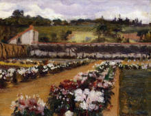 Репродукция картины "monet&#39;s formal garden" художника "меткалф уиллард"