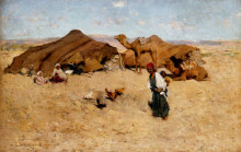 Копия картины "arab encampment, biskra" художника "меткалф уиллард"