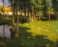 Репродукция картины "giverny" художника "меткалф уиллард"
