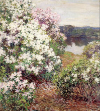 Репродукция картины "mountain laurel" художника "меткалф уиллард"