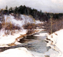 Копия картины "the frozen pool, march" художника "меткалф уиллард"