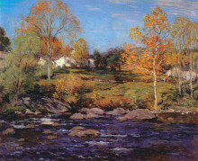 Репродукция картины "october morning (no 1)" художника "меткалф уиллард"