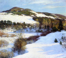 Копия картины "cornish hills" художника "меткалф уиллард"