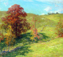 Репродукция картины "the red oak (no.2)" художника "меткалф уиллард"