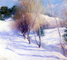 Копия картины "winter in new hampshire" художника "меткалф уиллард"