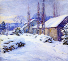 Картина "winter afternoon" художника "меткалф уиллард"