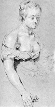 Репродукция картины "woman figure" художника "метсю габриель"