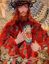Репродукция картины "the sacred heart of jesus" художника "мехоффер юзеф"