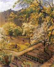 Копия картины "garden" художника "мехоффер юзеф"