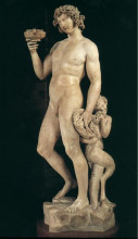 Репродукция картины "bacchus" художника "микеланджело"