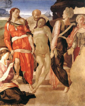 Картина "the entombment" художника "микеланджело"