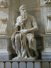 Репродукция картины "moses" художника "микеланджело"